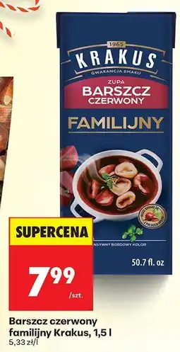 Biedronka Barszcz czerwony familijny Krakus, 1,5 l oferta