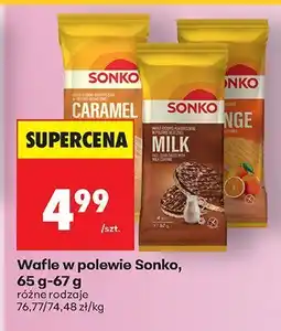 Biedronka Wafle w polewie Sonko, 65 g-67 g różne rodzaje oferta