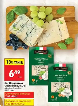 Biedronka Ser gorgonzola Gusto Bello 150 g pikantna, łagodna GustoBello oferta