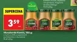 Biedronka Musztarda Kamis 185 g z curry, z chili, z suszonymi pomidorami, z żurawiną oferta