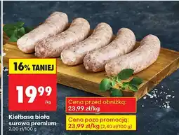 Biedronka Kiełbasa biała surowa premium Biedronka oferta