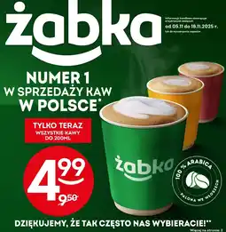 Żabka Kawa wszystkie kawy 200ml żabka oferta
