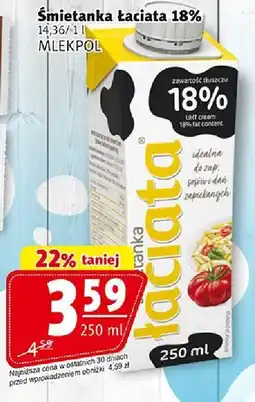 Prim Market Śmietanka Łaciata 18% 250 ml MLEKPOL oferta