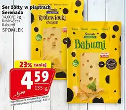 Prim Market Ser żółty w plastrach Serenada Królewiecki Babuni 135 g SPOMLEK oferta