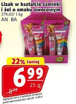 Prim Market Lizak w kształcie szminki i żel o smaku owocowym AN BA oferta