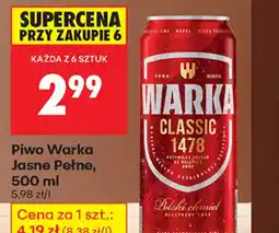 Biedronka Piwo Warka oferta