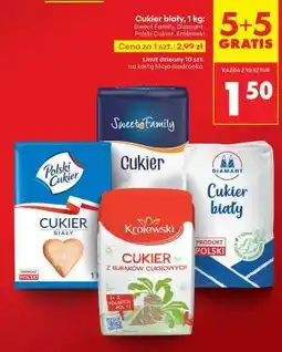 Biedronka Cukier biały, 1 kg: Sweet Family, Diamant, Polski Cukier, Królewski oferta