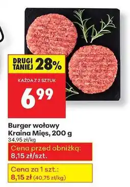 Biedronka Burger wołowy Kraina Mięs 200 g oferta