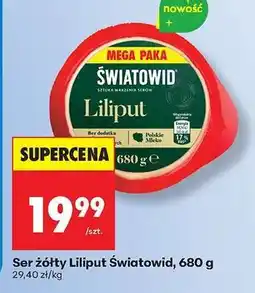 Biedronka Ser żółty Liliput Światowid, 680 g oferta