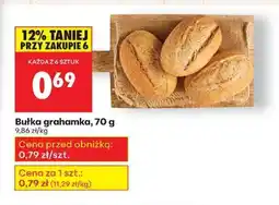 Biedronka bułka grahamka 70 g oferta