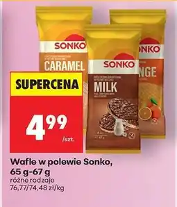 Biedronka Wafle w polewie Sonko, 65 g-67 g oferta