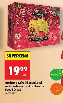 Biedronka Herbata Miłość truskawki ze śmietaną Sir Adalbert’s Tea, 80 szt oferta