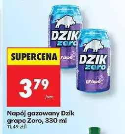 Biedronka Napój gazowany Dzik grape Zero, 330 ml oferta