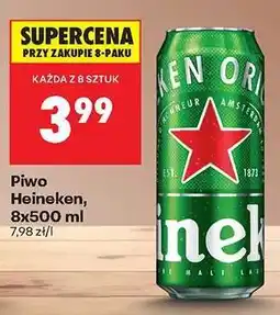 Biedronka Piwo Heineken, 8x500 ml oferta
