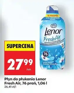 Biedronka Płyn do płukania Lenor Fresh Air, 76 prań, 1,06 l oferta