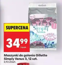 Biedronka Maszynki do golenia Gillette Simply Venus 3, 12 szt oferta