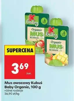 Biedronka Mus owocowy Kubuś Baby Organic, 100 g oferta