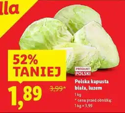 Lidl Polska kapusta biała, luzem oferta
