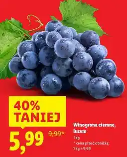 Lidl Winogrona ciemne, luzem oferta