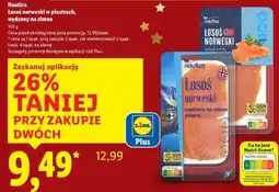 Lidl Nautica Łosoś norweski w plastrach, wędzony na zimno oferta