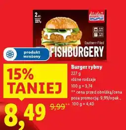 Lidl Burger rybny oferta