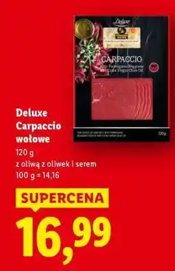 Lidl Deluxe Carpaccio wołowe oferta