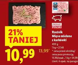 Lidl RZEŹNIK Mięso mielone z karkówki oferta