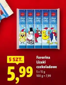 Lidl FAVORINA Lizaki czekoladowe oferta