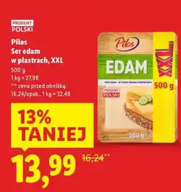 Lidl PILOS Ser edam w plastrach, XXL oferta