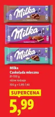 Lidl MILKA Czekolada mleczna oferta