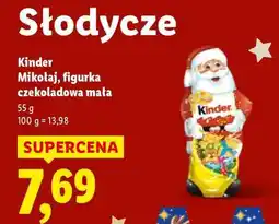 Lidl Kinder Mikołaj figurka czekoladowa mała oferta