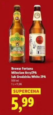 Lidl Browar Fortuna Miłosław ArcyIpa lub Grodziska White IPA oferta