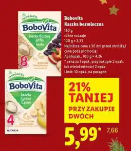 Lidl BOBOVITA Kaszka bezmleczna oferta