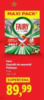 Lidl Fairy Kapsułki do zmywarki Platinum oferta