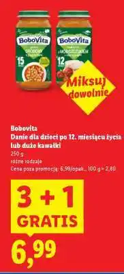 Lidl Bobovita Danie dla dzieci po 12. miesiącu życia lub duże kawałki oferta