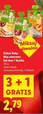 Lidl Kubuś Baby Mus owocowy lub mus + kaszka oferta