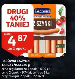 Auchan Parówki z szynki tarczyński oferta