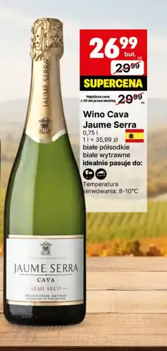 Delikatesy Centrum Wino białe CAVA JAUME SERRA oferta