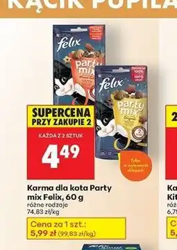 Biedronka Karma dla kotów original mix Purina Felix Party Mix oferta
