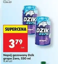 Biedronka Napój grape zero Wk Dzik oferta