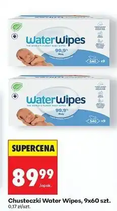 Biedronka Chusteczki nawilżane czystą wodą Waterwipes oferta