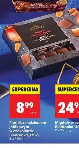 Biedronka Pierniki z nadzieniem jabłkowym w czekoladzie Biedronka oferta