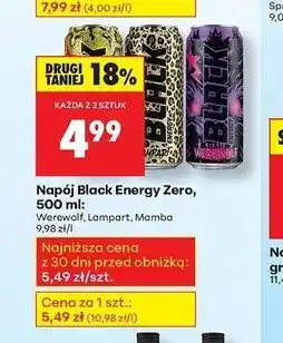 Biedronka Napój energetyczny mamba Black Energy oferta