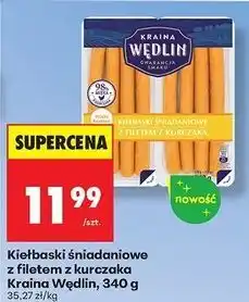 Biedronka Kiełbaski sniadaniowe z filetem kurczaka Kraina Wędlin oferta