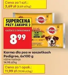Biedronka Karma dla psa wybór smaków w sosie Pedigree oferta