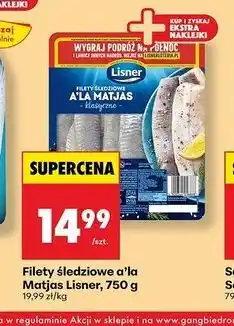 Biedronka Filety śledziowe a'la matjas klasyczne Lisner oferta