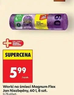 Biedronka Worki na śmieci z taśmą 60 l Jan Niezbędny oferta