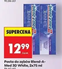 Biedronka Pasta do zębów classic fresh Blend-A-Med 3D White oferta
