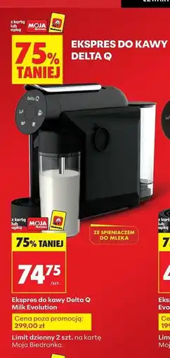 Biedronka Ekspres milk qool evolution ze spieniaczem do mleka Delta Q oferta