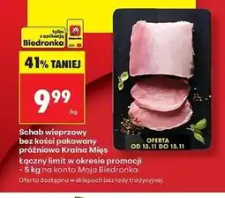 Biedronka Schab wieprzowy bez kości Kraina Mięs oferta